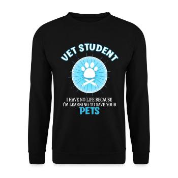 Veterinary Medicine Future Veterinarian Vet Student - Unisex Sweatshirt - black - Front - Alina (178cm) & Michal (187cm)