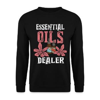 Ätherische Öle Fan Huiles Essentielles Revendeur - Sweat-shirt Unisexe - noir - Devant - Alina (178cm) & Michal (187cm)