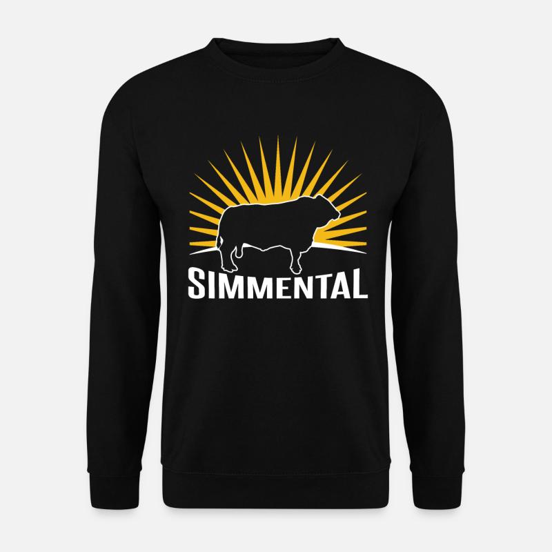 Rancher Cattle Breeder - Simmental Cow - Unisex Sweatshirt - black