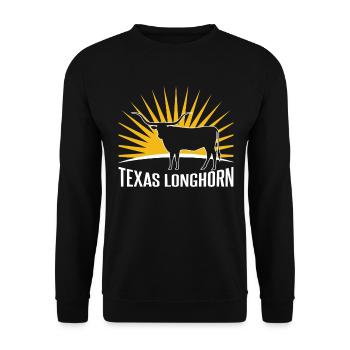 Rancher Cattle Rancher - Texas Longhorn - Unisex Sweatshirt - black - Front - Alina (178cm) & Michal (187cm)