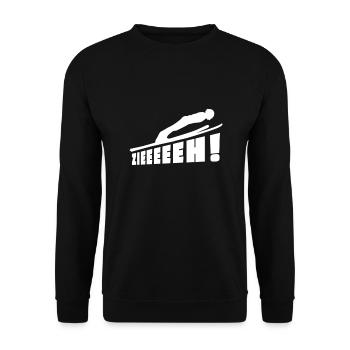 Ski jumping Ski jumper Winter sports - Unisex Sweatshirt - black - Front - Alina (178cm) & Michal (187cm)