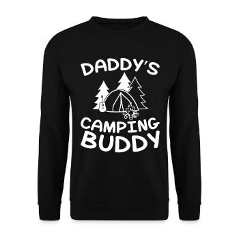 Daddys Camping Buddy - Kids Camper - Unisex Pullover - Schwarz - Vorne - Alina (178cm) & Michal (187cm)