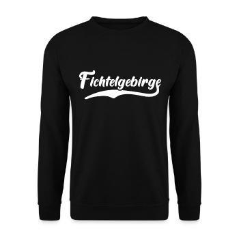 Fichtelgebirge Sprüche Fichtelgebirgler - Unisex Pullover - Schwarz - Vorne - Alina (178cm) & Michal (187cm)
