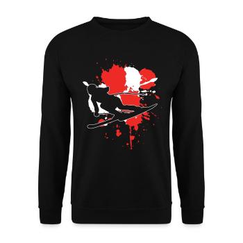 Austria Flag Skiers - Ski alpin - Sweat-shirt Unisexe - noir - Devant - Alina (178cm) & Michal (187cm)
