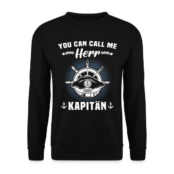 Permis bateau Capitaine de voilier - Sweat-shirt Unisexe - noir - Devant - Alina (178cm) & Michal (187cm)