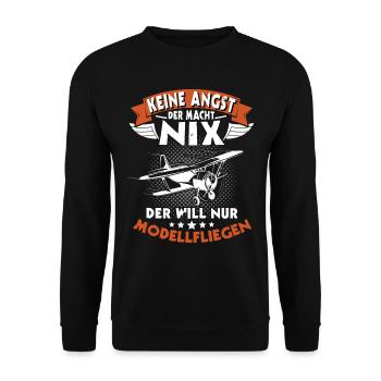 Modellfliegen Modellflug RC Flugzeug - Unisex Pullover - Schwarz - Vorne - Alina (178cm) & Michal (187cm)