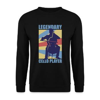 Cello Design for Men Tenue de violon pour violon - Sweat-shirt Unisexe - noir - Devant - Alina (178cm) & Michal (187cm)
