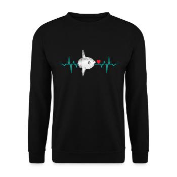 Mondfisch manta Thunfisch Wasser Meer Ozean Fisch - Unisex Pullover - Schwarz - Vorne - Alina (178cm) & Michal (187cm)