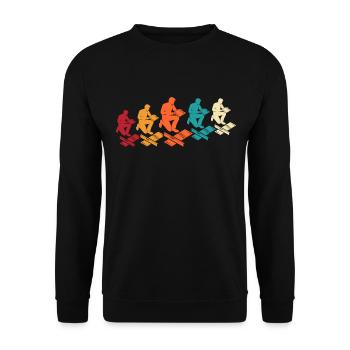 Tiler Occupation Tiler Tiles Laying - Unisex Sweatshirt - black - Front - Alina (178cm) & Michal (187cm)