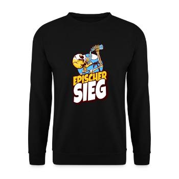 Zocker Zocken game Spiel Gamer Computer PC Konsole - Unisex Pullover - Schwarz - Vorne - Alina (178cm) & Michal (187cm)