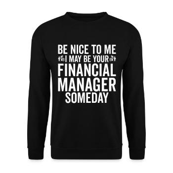 Sei Nett Zu Mir - Finanzmanager - Unisex Pullover - Schwarz - Vorne - Alina (178cm) & Michal (187cm)