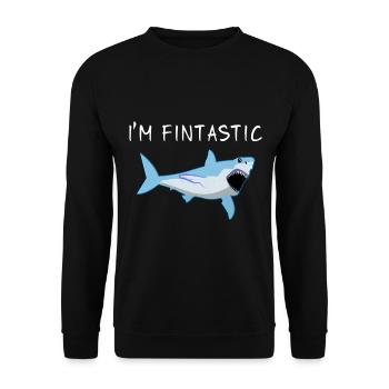 Requin Shark Fin Requin Blanc Requin Baleine Requin Requin - Sweat-shirt Unisexe - noir - Devant - Alina (178cm) & Michal (187cm)