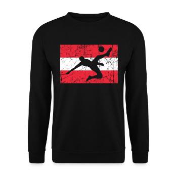 Autriche Drapeau autrichien - Football - Sweat-shirt Unisexe - noir - Devant - Alina (178cm) & Michal (187cm)