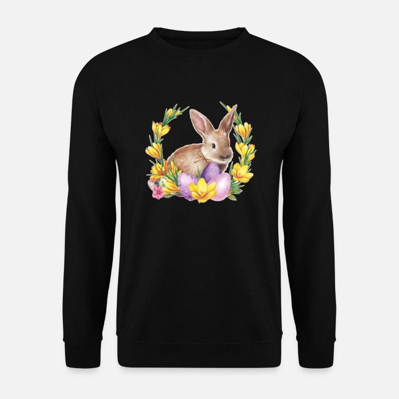 Ostern Osterhase Frohe Ostern - Unisex Pullover - Schwarz