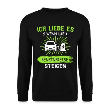 Eauto Elektroauto E-Auto - Unisex Pullover - Schwarz - Vorne - Alina (178cm) & Michal (187cm)