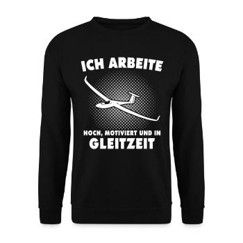 Segelflieger Segelflugzeug Segelfliegen - Unisex Pullover - Schwarz - Vorne - Alina (178cm) & Michal (187cm)