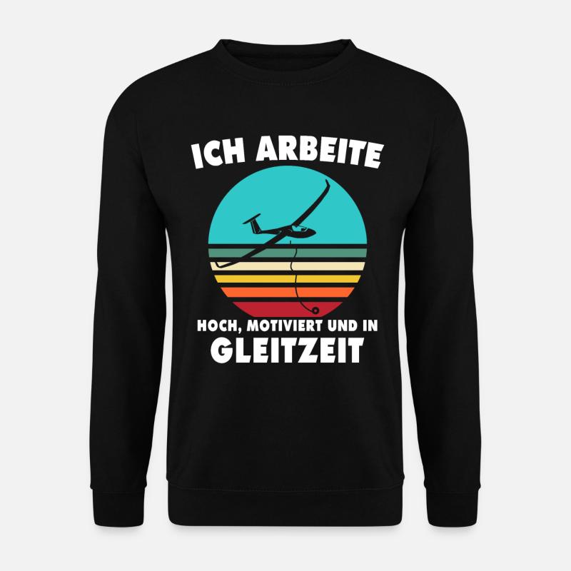 Segelflieger Segelfliegen Segelflug - Unisex Pullover - Schwarz