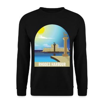 Rhodes - Sweat-shirt Unisexe - noir - Devant - Alina (178cm) & Michal (187cm)