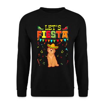 Mexikanisch - Let's Fiesta Goldendoodle - Unisex Pullover - Schwarz - Vorne - Alina (178cm) & Michal (187cm)