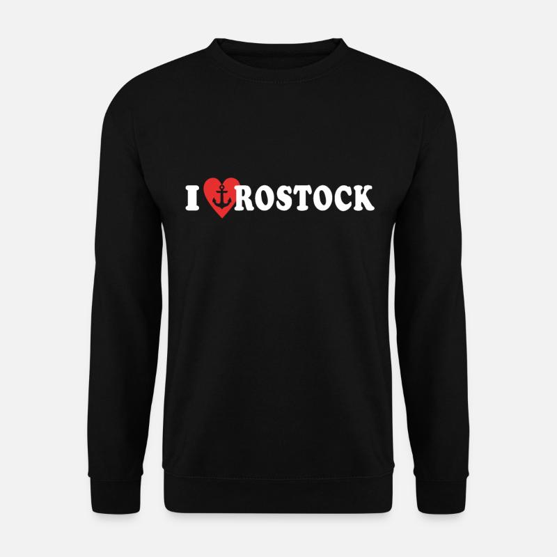I Love Rostock Liebe Rostocker - Unisex Pullover - Schwarz