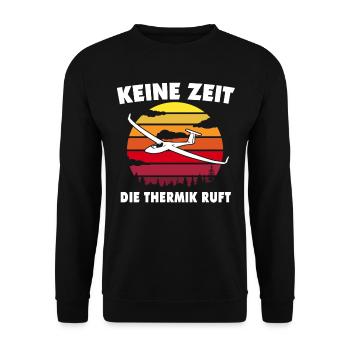 Segelflugzeug Fliegen Segelfliegen Segelflieger - Unisex Pullover - Schwarz - Vorne - Alina (178cm) & Michal (187cm)