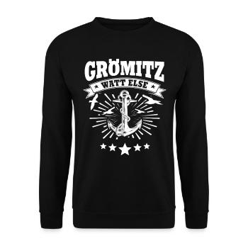 Grömitz Ostsee Grömitzer - Unisex Pullover - Schwarz - Vorne - Alina (178cm) & Michal (187cm)