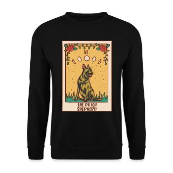 Carte de Tarot - Chien Occulte Berger Hollandais - Sweat-shirt Unisexe - noir - Devant - Alina (178cm) & Michal (187cm)