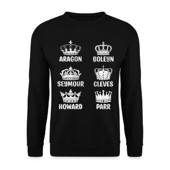 Aragon Boleyn Seymour ClevesHoward Parr - Unisex Sweatshirt - black - Front - Alina (178cm) & Michal (187cm)