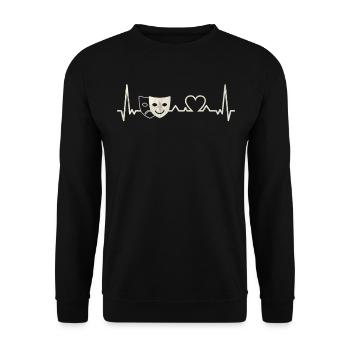 Heart Beating Musical Theatre - Unisex Pullover - Schwarz - Vorne - Alina (178cm) & Michal (187cm)