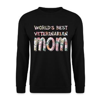 World's Best Veterinarian Mom Animal Doctor - Unisex Sweatshirt - black - Front - Alina (178cm) & Michal (187cm)
