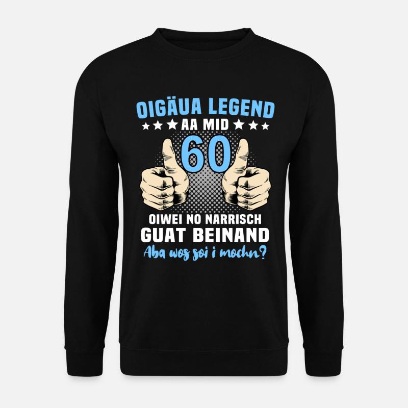 Allgäuer 60. Geburtstag 60 Jahre Allgäu - Unisex Pullover - Schwarz