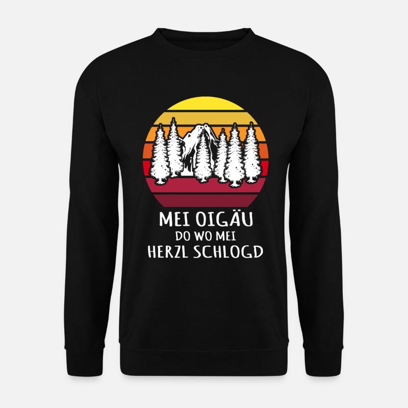 Allgäu Dialekt Allgäuisch Allgäuer - Unisex Pullover - Schwarz