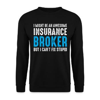 A Master Insurance Broker - Unisex Sweatshirt - black - Front - Alina (178cm) & Michal (187cm)