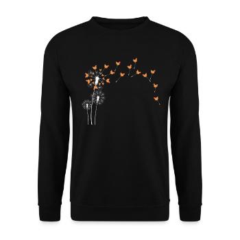 Fleur d’animal - Poulet de pissenlit - Sweat-shirt Unisexe - noir - Devant - Alina (178cm) & Michal (187cm)