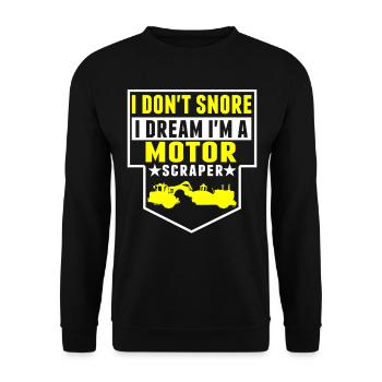 Ich Schnarche Nicht, Träume, Ich Bin Motor Scraper - Unisex Pullover - Schwarz - Vorne - Alina (178cm) & Michal (187cm)