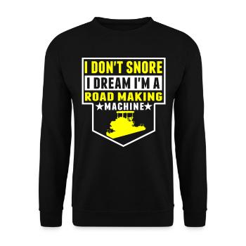Je ne ronfle pas, je rêve, je fais de la construction de routes - Sweat-shirt Unisexe - noir - Devant - Alina (178cm) & Michal (187cm)