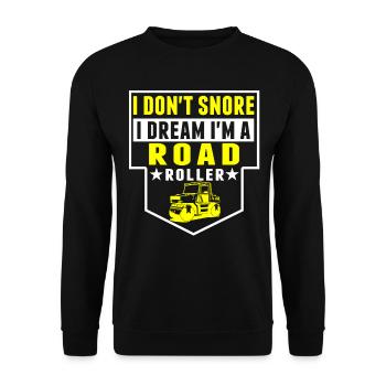 I Don't Snore, I Am Road Scooter - Unisex Sweatshirt - black - Front - Alina (178cm) & Michal (187cm)