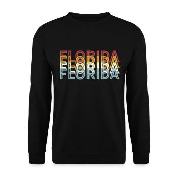 US 70s Retro State Vintage Florida - Unisex Sweatshirt - black - Front - Alina (178cm) & Michal (187cm)