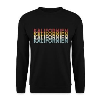 US 70s Retro State Vintage Californie - Sweat-shirt Unisexe - noir - Devant - Alina (178cm) & Michal (187cm)