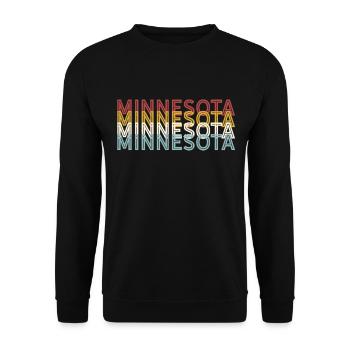 US 70s Retro State Vintage Minnesota - Sweat-shirt Unisexe - noir - Devant - Alina (178cm) & Michal (187cm)