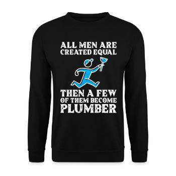 All Men Are Created Equal - Unisex Pullover - Schwarz - Vorne - Alina (178cm) & Michal (187cm)