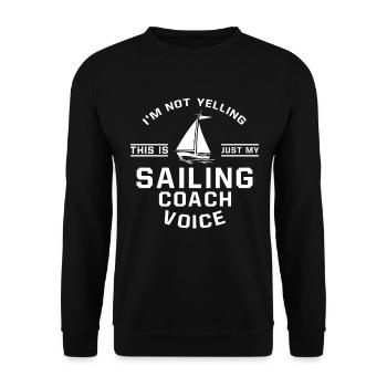 I Don't Scream - Sailing Trainer - Unisex Sweatshirt - black - Front - Alina (178cm) & Michal (187cm)