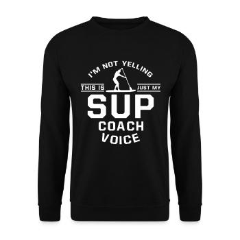 Ich Schreie Nicht - SUP Coach - Unisex Pullover - Schwarz - Vorne - Alina (178cm) & Michal (187cm)