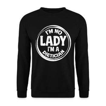 Je ne suis pas une dame Je suis diététicienne - Sweat-shirt Unisexe - noir - Devant - Alina (178cm) & Michal (187cm)
