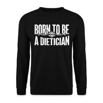 Né pour être diététicien - Sweat-shirt Unisexe - noir - Devant - Alina (178cm) & Michal (187cm)