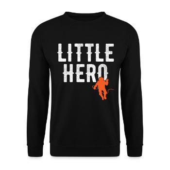 Little Hero - Sweet Cosmonaut Astronaut - Unisex Sweatshirt - black - Front - Alina (178cm) & Michal (187cm)