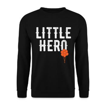 Little Hero - Sweet Toy Balloon - Unisex Sweatshirt - black - Front - Alina (178cm) & Michal (187cm)