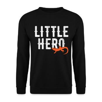 Little Hero - Cute Animal Lizards - Unisex Sweatshirt - black - Front - Alina (178cm) & Michal (187cm)