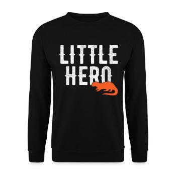 Little Hero - Sweet Animal Otter - Unisex Sweatshirt - black - Front - Alina (178cm) & Michal (187cm)