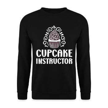Cupcake Instructor - Unisex Pullover - Schwarz - Vorne - Alina (178cm) & Michal (187cm)